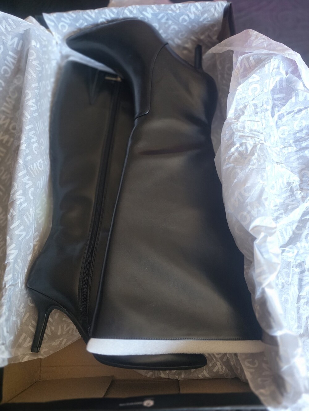 INC International Concepts Black Leather Dress Boots